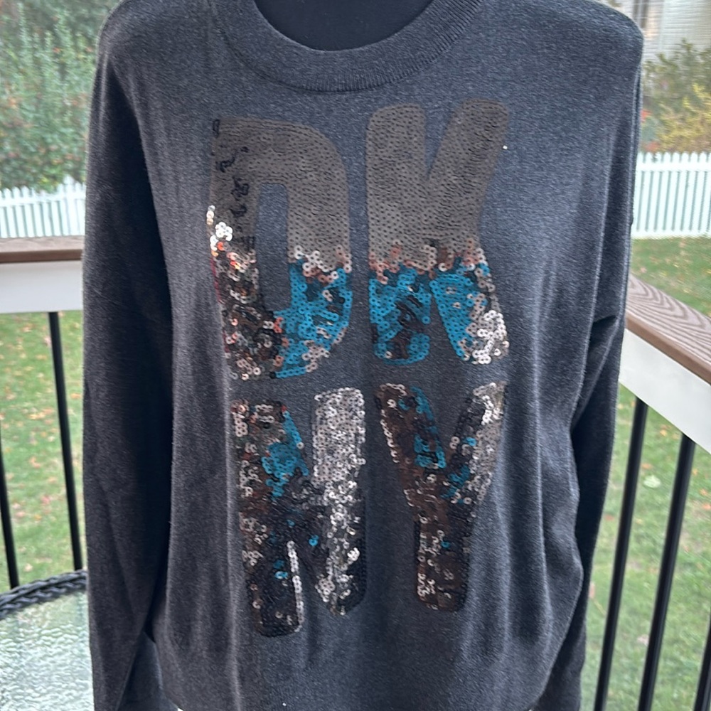 DKNY Sequin Pullover Sweater